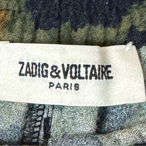 Zadig & Voltaire Parone Leopard Print Drawstring Jogger Pants Cropped Size 34 XS - Picture 3 of 11